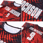 Custom Red White-Black Sublimation Soccer Uniform Jersey photo 7