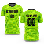 Custom Neon Green Black Sublimation Soccer Uniform Jersey