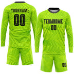 Custom Neon Green Black Sublimation Soccer Uniform Jersey photo 3