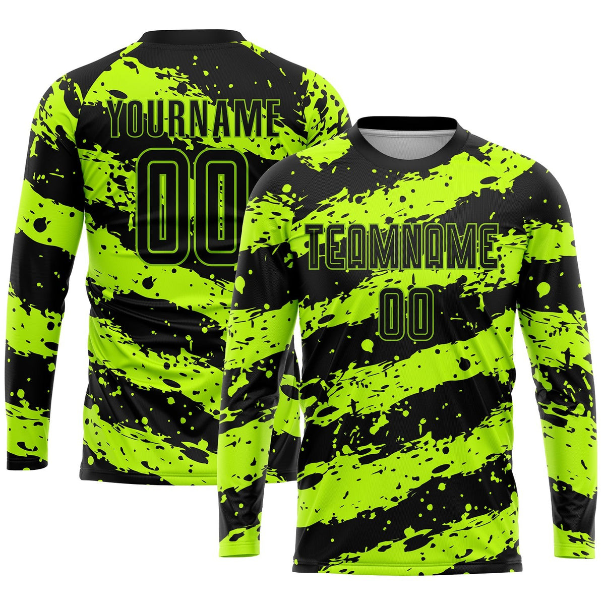 Custom Neon Green Black Sublimation Soccer Uniform Jersey photo 3
