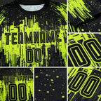 Custom Neon Green Black Sublimation Soccer Uniform Jersey detail