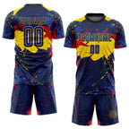Custom Figure Royal-Gold Sublimation Soccer Uniform Jersey photo 2