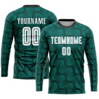 Custom Green White-Black Sublimation Soccer Uniform Jersey photo 3