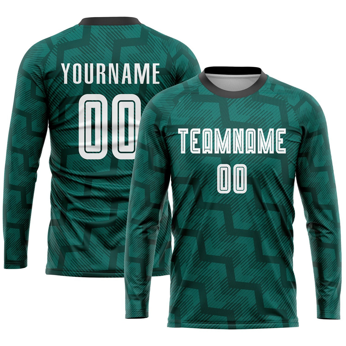 Custom Green White-Black Sublimation Soccer Uniform Jersey photo 3