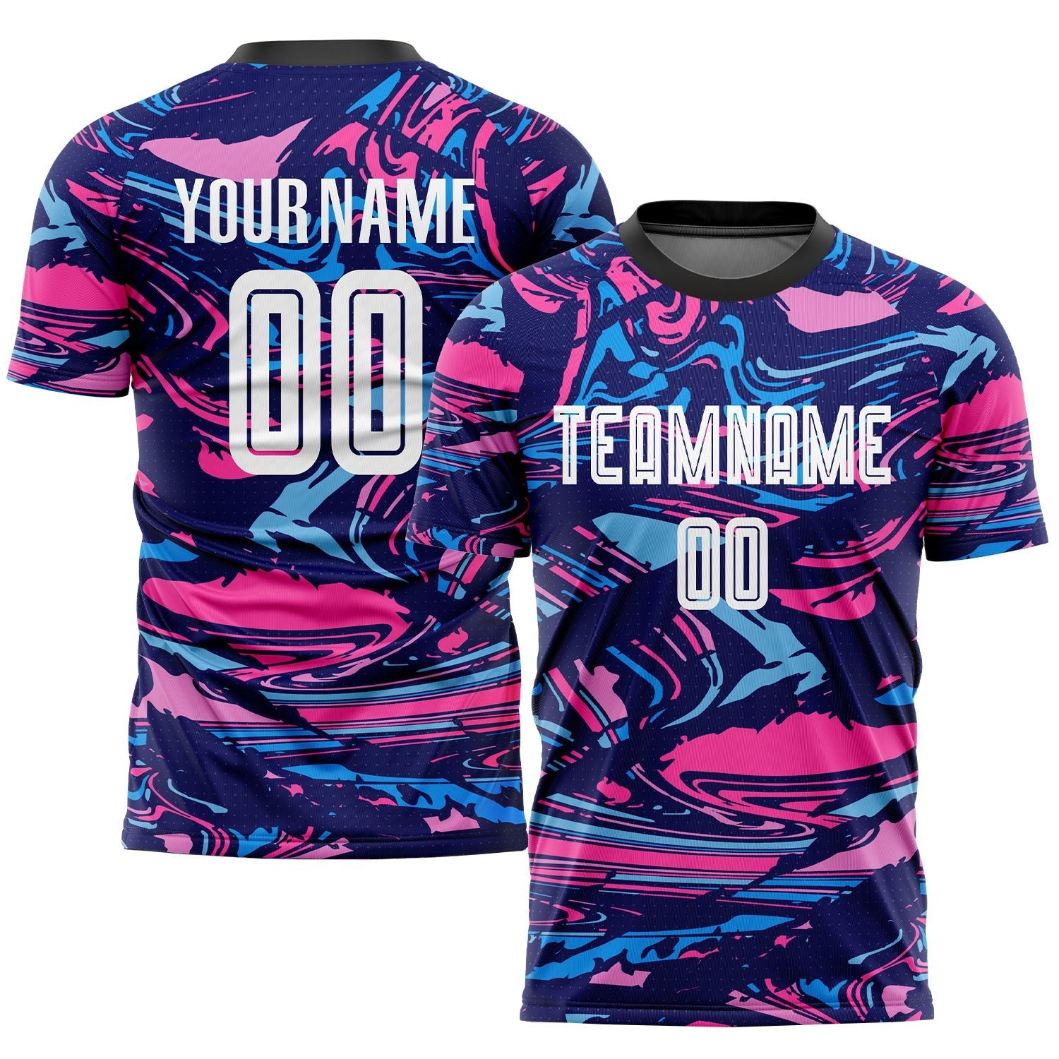 Custom Figure White-Pink Sublimation Soccer Uniform Jersey photo 1