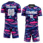 Custom Figure White-Pink Sublimation Soccer Uniform Jersey photo 2