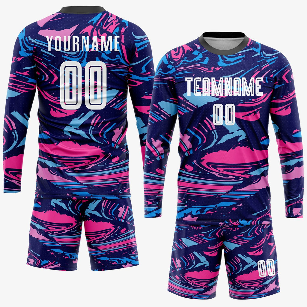 Custom Figure White-Pink Sublimation Soccer Uniform Jersey photo 4