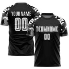 Custom Black White-Camo Sublimation Soccer Uniform Jersey photo 1