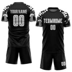 Custom Black White-Camo Sublimation Soccer Uniform Jersey photo 2