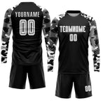 Custom Black White-Camo Sublimation Soccer Uniform Jersey photo 4