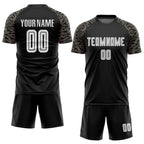 Custom Black White-Camo Sublimation Soccer Uniform Jersey photo 2