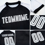 Custom Black White Sublimation Soccer Uniform Jersey detail