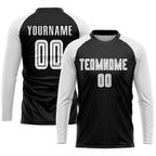 Custom Black White Sublimation Soccer Uniform Jersey photo 3