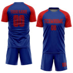 Custom Royal Red Sublimation Soccer Uniform Jersey photo 2