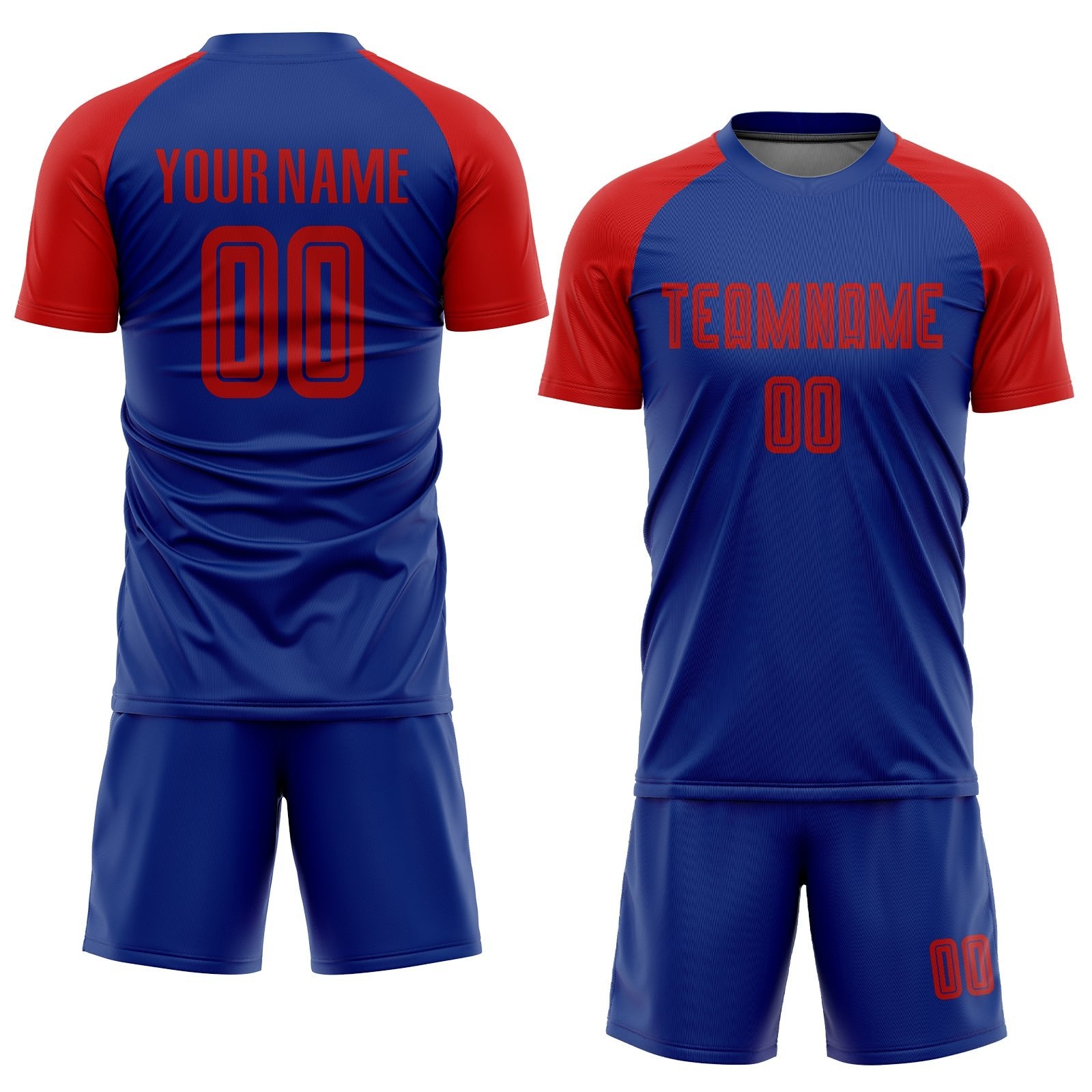 Custom Royal Red Sublimation Soccer Uniform Jersey photo 2