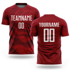 Custom Red White Sublimation Soccer Uniform Jersey