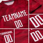 Custom Red White Sublimation Soccer Uniform Jersey detail