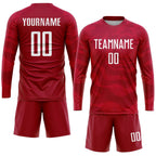 Custom Red White Sublimation Soccer Uniform Jersey photo 4