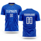 Custom Royal White Sublimation Soccer Uniform Jersey