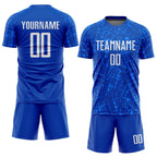 Custom Royal White Sublimation Soccer Uniform Jersey photo 2