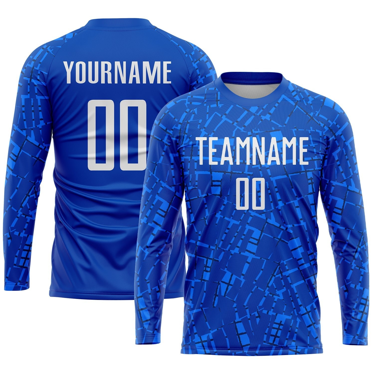 Custom Royal White Sublimation Soccer Uniform Jersey photo 3