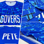 Custom Royal White Sublimation Soccer Uniform Jersey photo 5