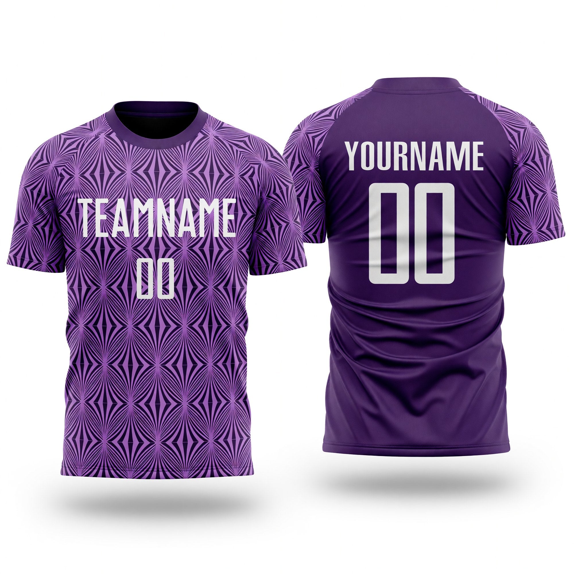 Custom Purple White Sublimation Soccer Uniform Jersey
