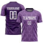 Custom Purple White Sublimation Soccer Uniform Jersey photo 1