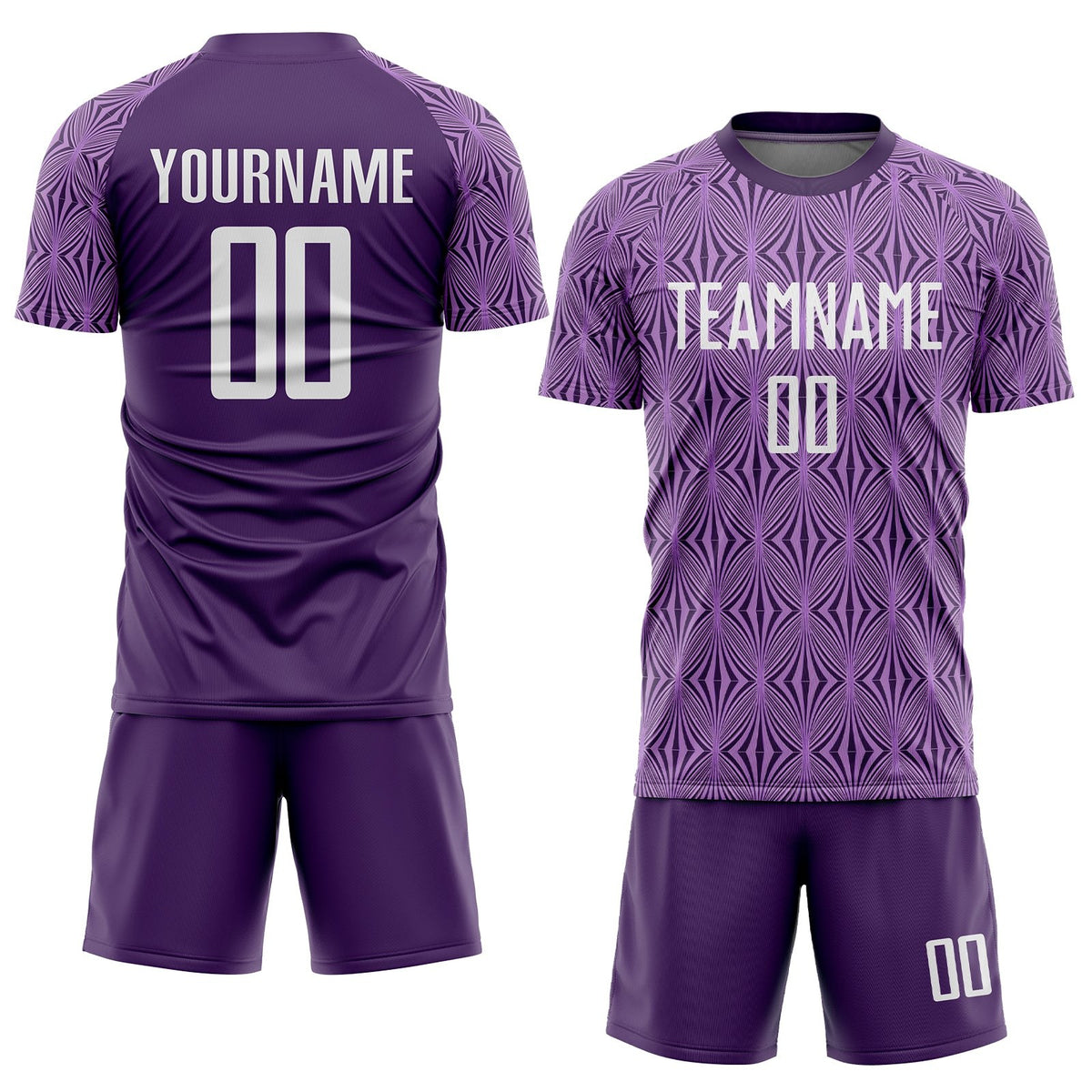 Custom Purple White Sublimation Soccer Uniform Jersey photo 2