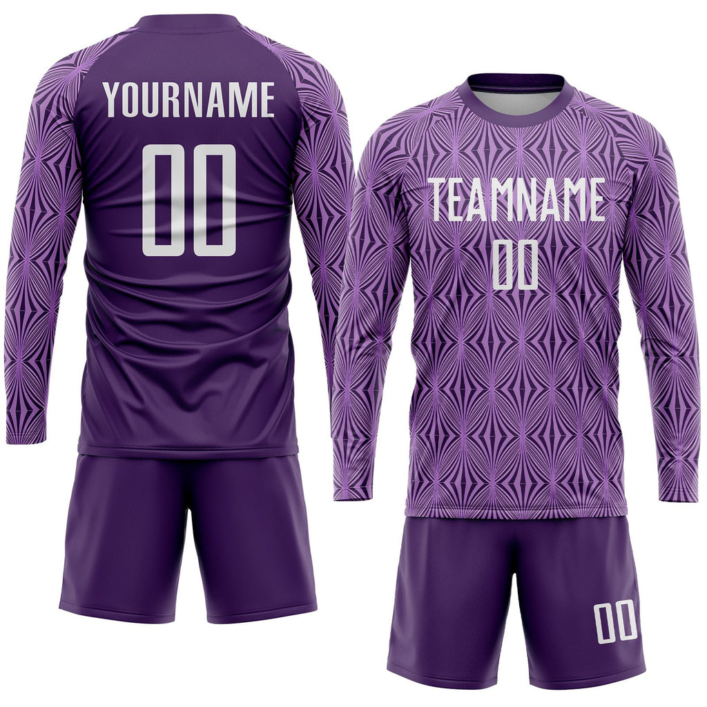 Custom Purple White Sublimation Soccer Uniform Jersey photo 4