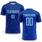 Custom Royal Light Blue Sublimation Soccer Uniform Jersey