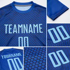 Custom Royal Light Blue Sublimation Soccer Uniform Jersey detail
