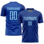 Custom Royal Light Blue Sublimation Soccer Uniform Jersey photo 1
