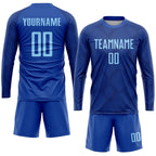 Custom Royal Light Blue Sublimation Soccer Uniform Jersey photo 4
