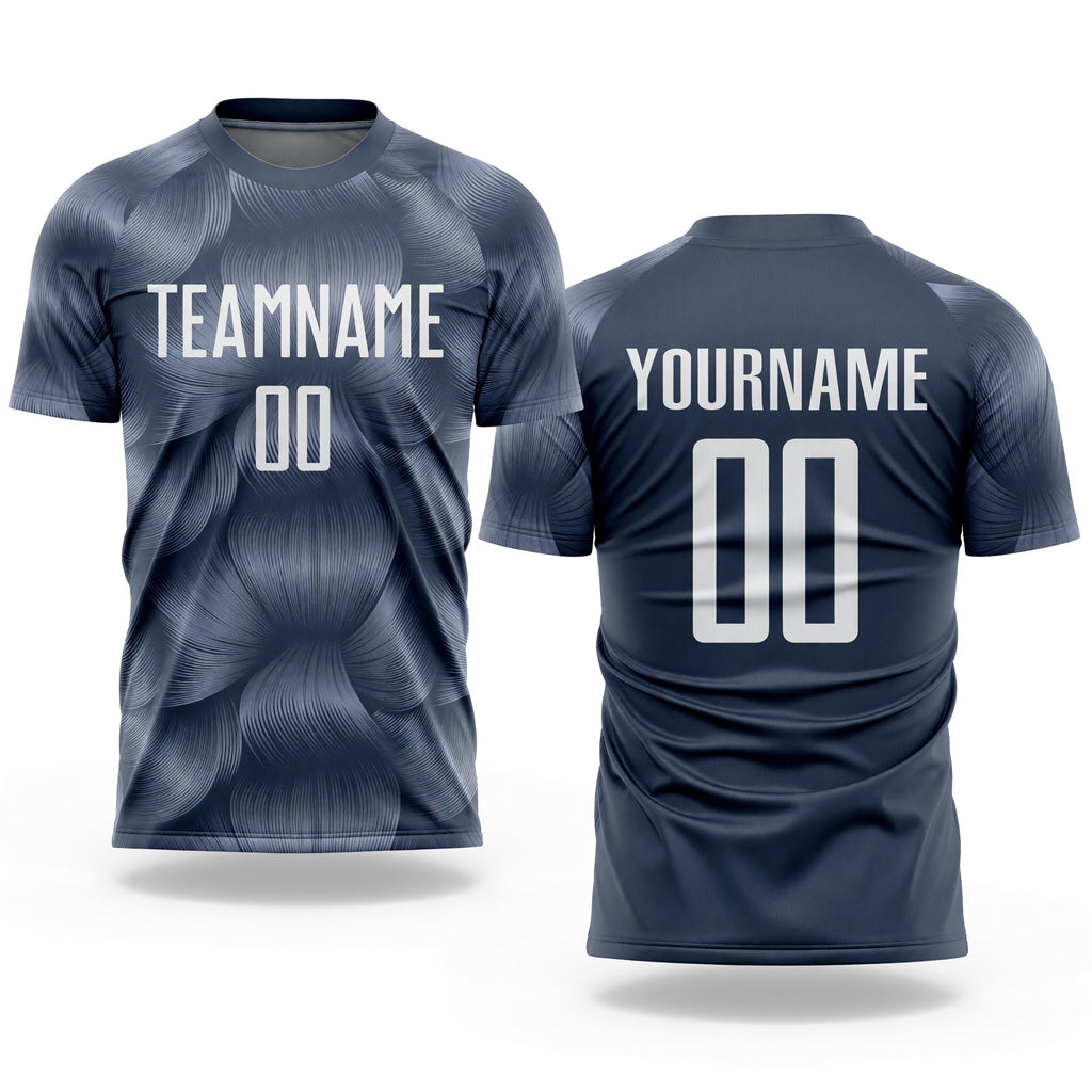 Custom Steel Gray White Sublimation Soccer Uniform Jersey