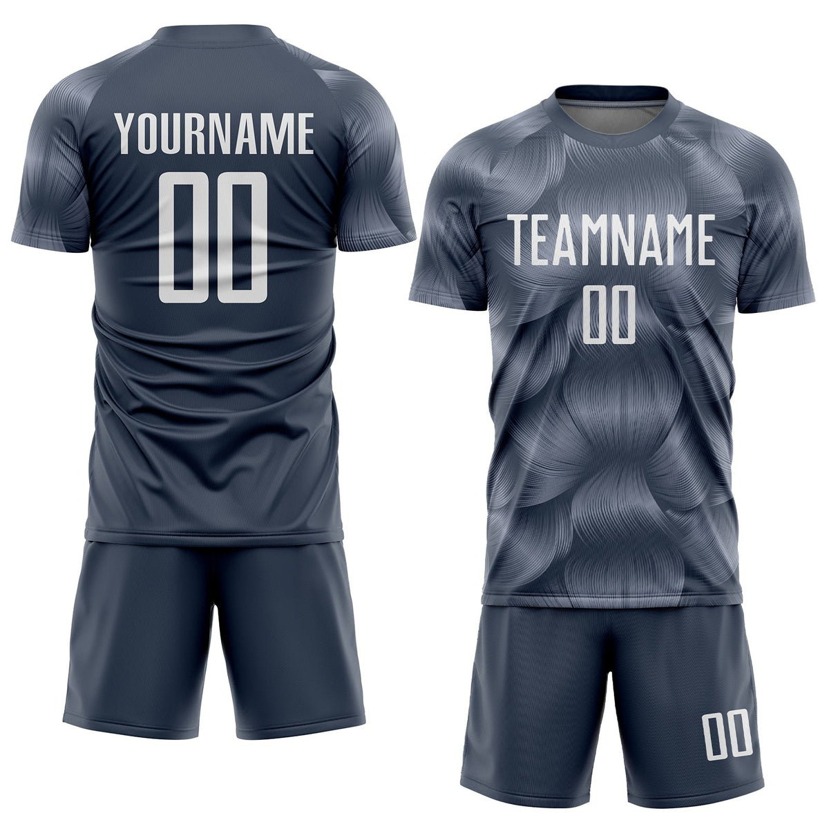 Custom Steel Gray White Sublimation Soccer Uniform Jersey photo 2