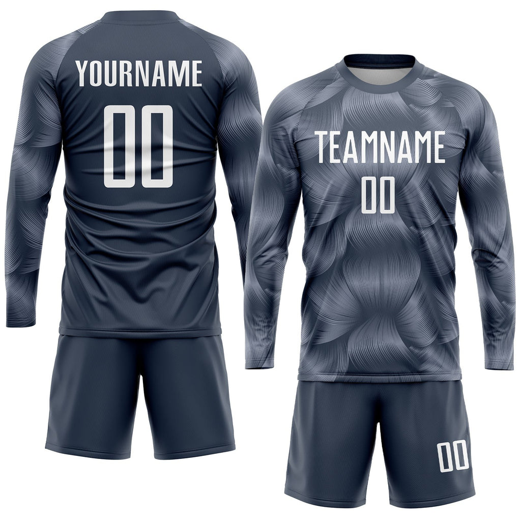 Custom Steel Gray White Sublimation Soccer Uniform Jersey photo 4