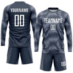 Custom Steel Gray White Sublimation Soccer Uniform Jersey photo 4