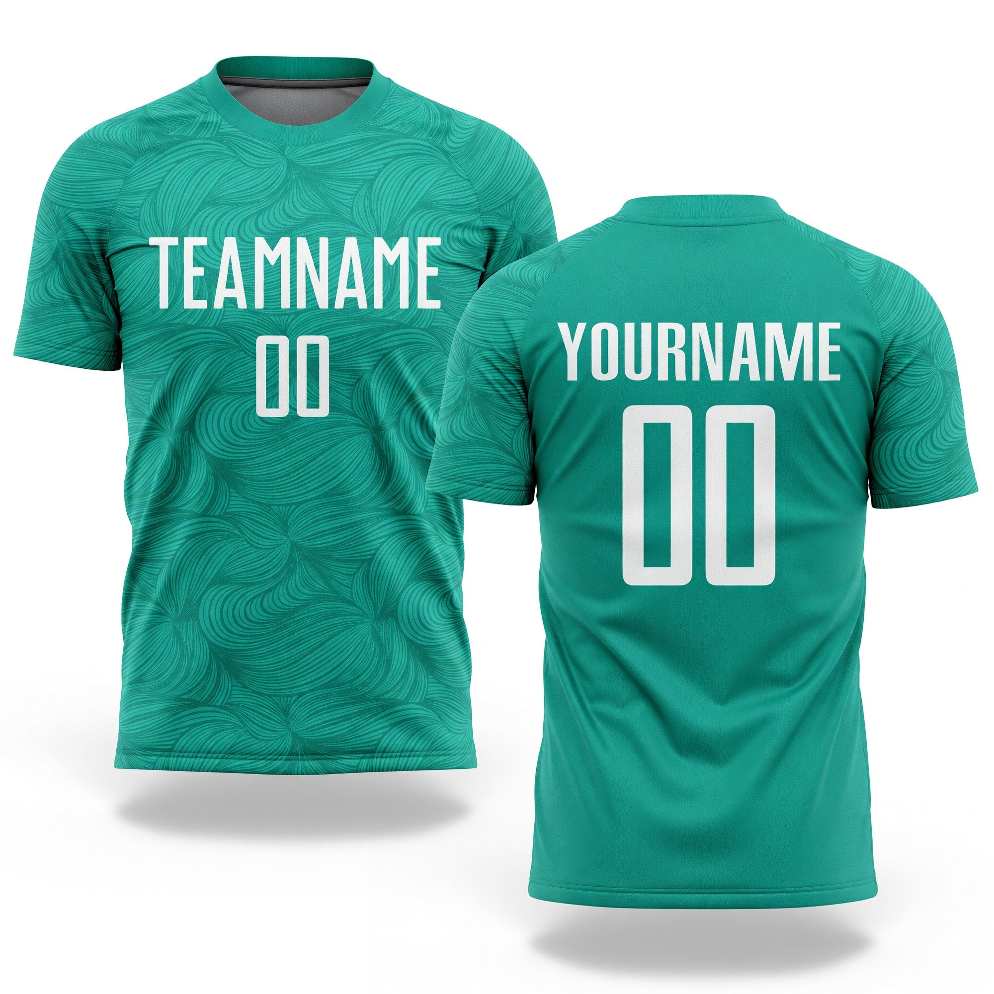 Custom Aqua White Sublimation Soccer Uniform Jersey