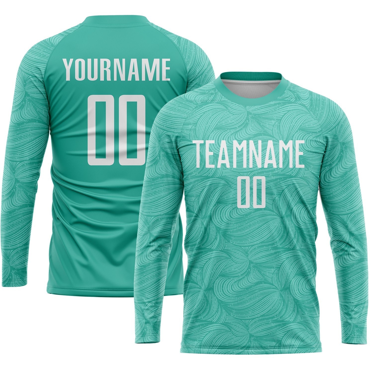 Custom Aqua White Sublimation Soccer Uniform Jersey photo 2