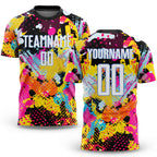 Custom Graffiti Pattern White-Light Blue Sublimation Soccer Uniform Jersey