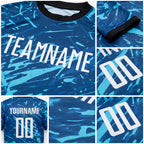 Custom Royal White-Light Blue Sublimation Soccer Uniform Jersey detail