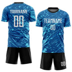Custom Royal White-Light Blue Sublimation Soccer Uniform Jersey photo 2