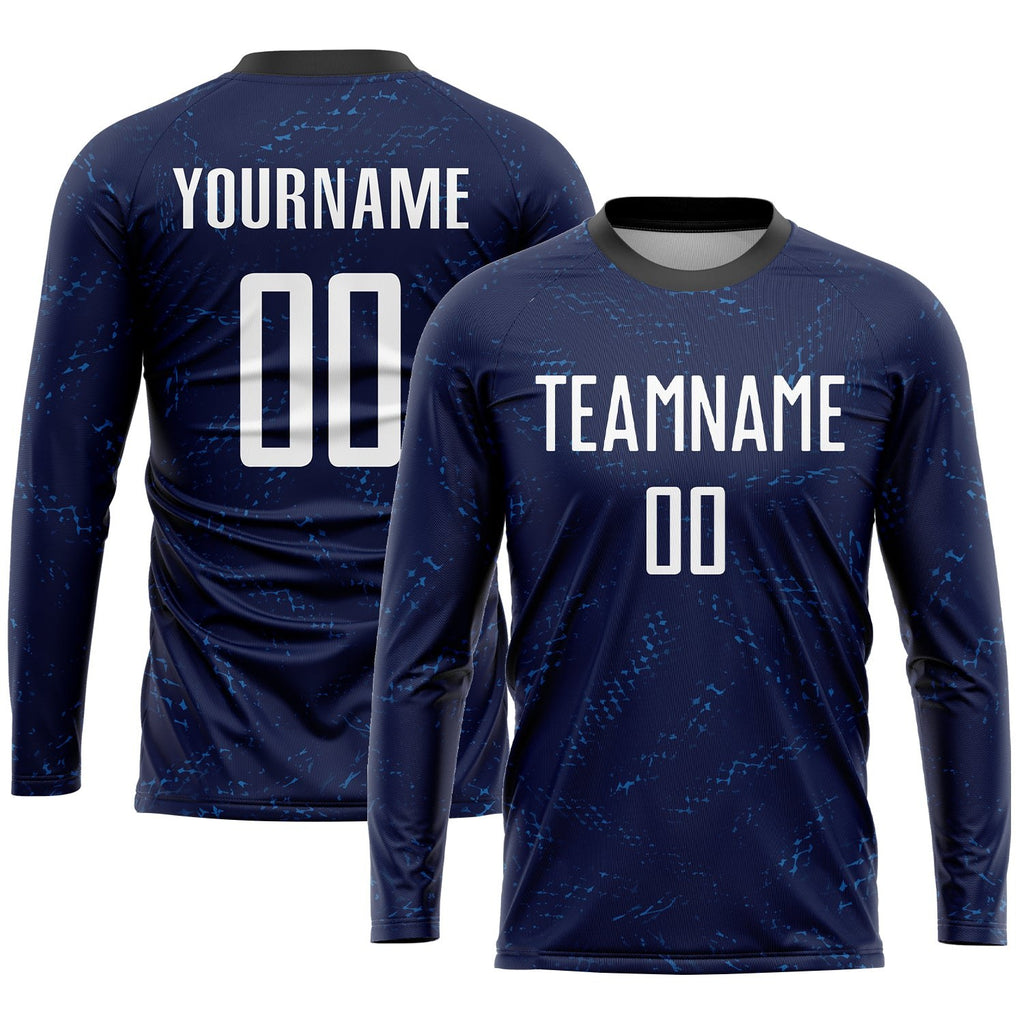 Custom Dark Purple White-Black Sublimation Soccer Uniform Jersey photo 3