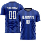 Custom Royal White-Navy Sublimation Soccer Uniform Jersey photo 1