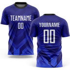 Custom Dark Purple White Royal-Navy Sublimation Soccer Uniform Jersey