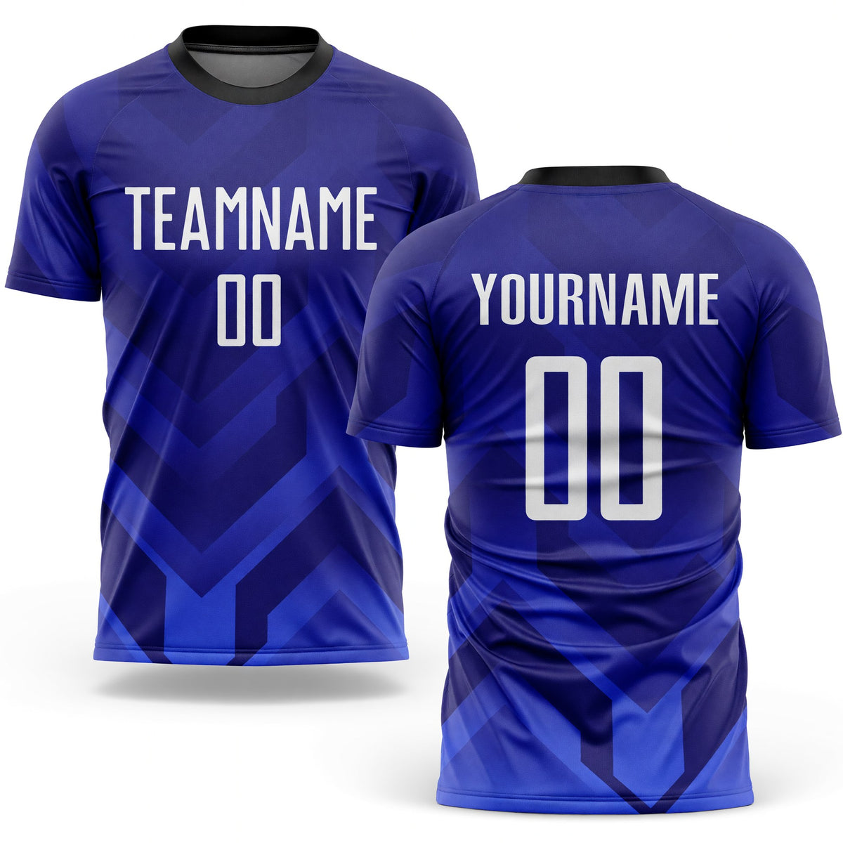 Custom Dark Purple White Royal-Navy Sublimation Soccer Uniform Jersey