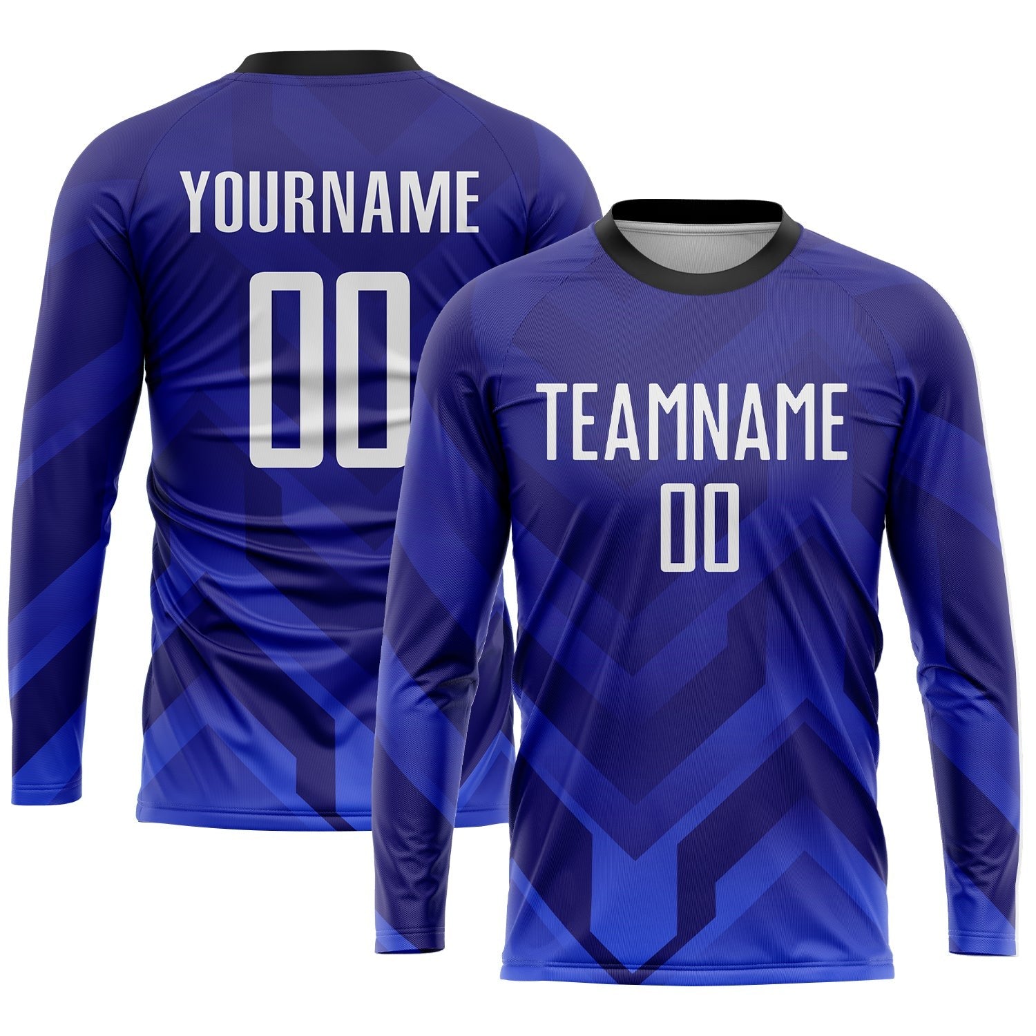 Custom Dark Purple White Royal-Navy Sublimation Soccer Uniform Jersey photo 3