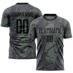 Custom Olive Black Sublimation Salute To Service Soccer Uniform Jersey photo 1