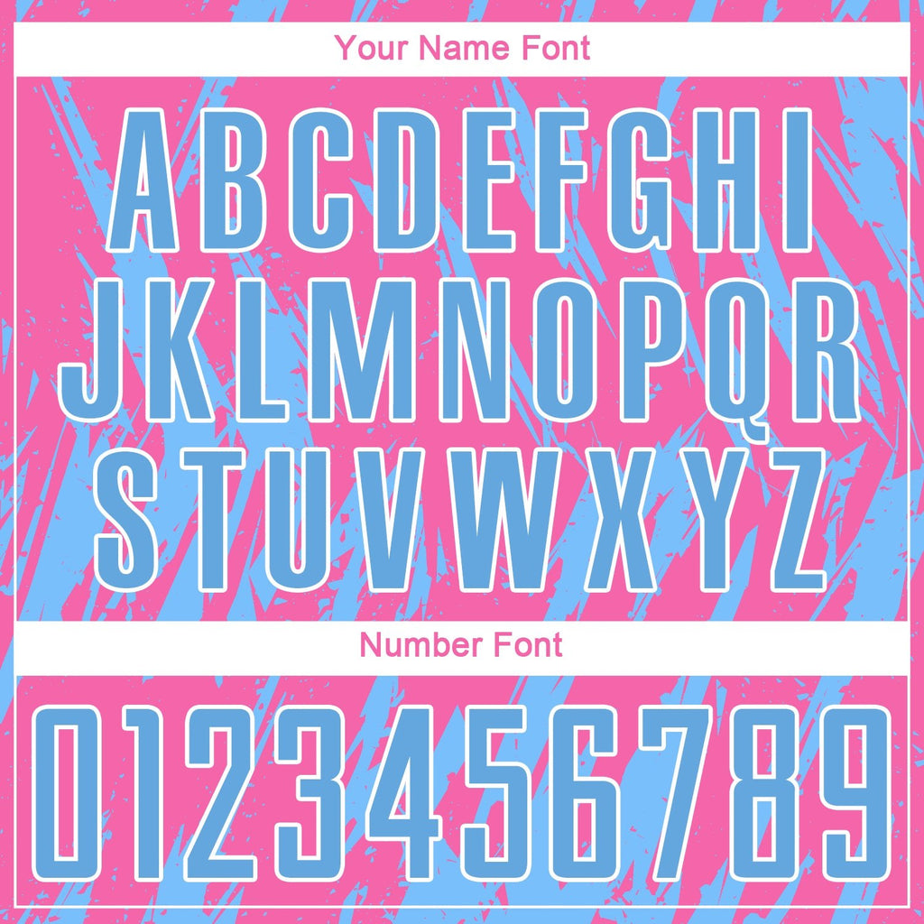 Custom Pink Light Blue-White Sublimation Soccer Uniform Jersey photo 7